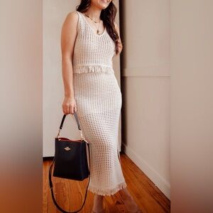 MIOU MUSE Festival Crochet Skirt w Lining Size M